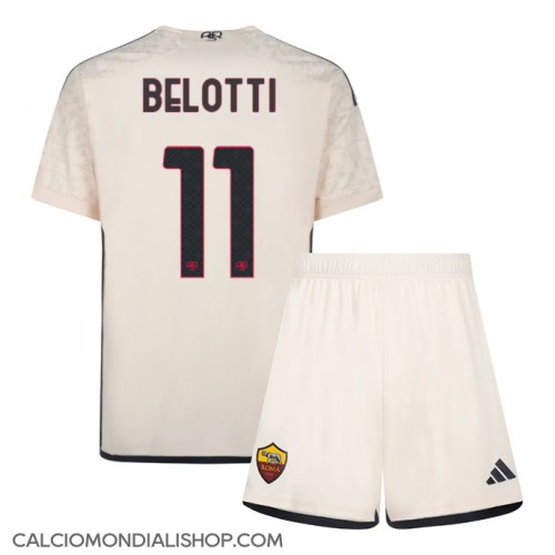 Maglie da calcio AS Roma Andrea Belotti #11 Seconda Maglia Bambino 2023-24 Manica Corta (+ Pantaloni corti)